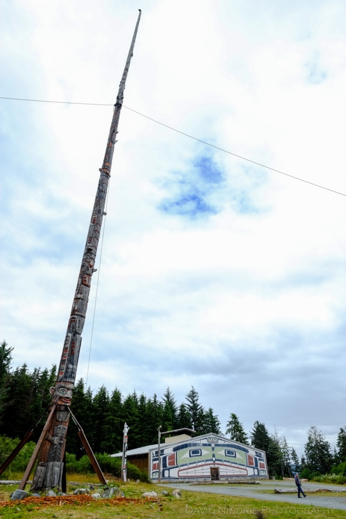The world's tallest totem pole at Alert Bay, Cormorant Island, BC.